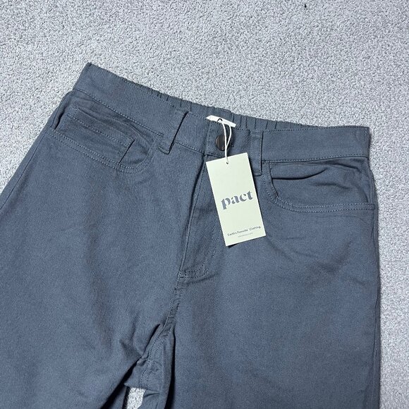 Pact Stretch Twill 5-Pocket Pant Gray Organic Cotton Preppy Men's Size M - Picture 1 of 6
